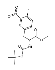 (R)-N-(tert-butoxycarbonyl)-4-fluoro-3-nitrophenylalanine methyl ester Structure