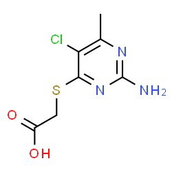 2-[(2-AMINO-5-CHLORO-6-METHYL-4-PYRIMIDINYL)SULFANYL]ACETIC ACID structure