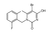 5-BROMO-1-(2,6-DIFLUORO-BENZYL)-6-METHYL-1H-PYRIMIDINE-2,4-DIONE Structure