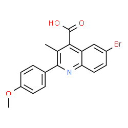 6-BROMO-2-(4-METHOXYPHENYL)-3-METHYLQUINOLINE-4-CARBOXYLICACID结构式