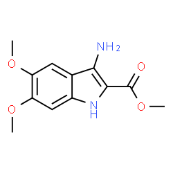 3-AMINO-5,6-DIMETHOXY-1H-INDOLE-2-CARBOXYLIC ACID METHYL ESTER结构式