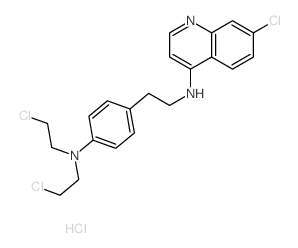 4-(p-BIS(β-CHLOROETHYLAMINO)PHENYL ETHYLAMINO)-7-CHLOROQUINOLINE MONO HYDROCHLORIDE结构式