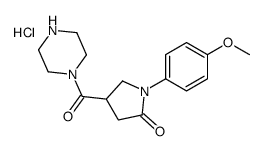 1-(4-methoxyphenyl)-4-(piperazine-1-carbonyl)pyrrolidin-2-one,hydrochloride Structure