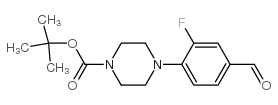 4-(4-BOC-PIPERAZINO-1-YL)-3-FLUOROBENZALDEHYDE structure