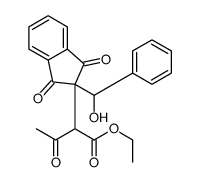 ethyl 2-[2-[hydroxy(phenyl)methyl]-1,3-dioxoinden-2-yl]-3-oxobutanoate结构式