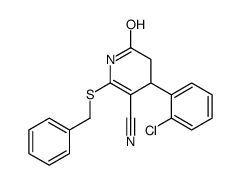 6-benzylsulfanyl-4-(2-chlorophenyl)-2-oxo-3,4-dihydro-1H-pyridine-5-carbonitrile Structure