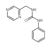 3-phenyl-1-(pyrazin-2-ylmethyl)urea structure