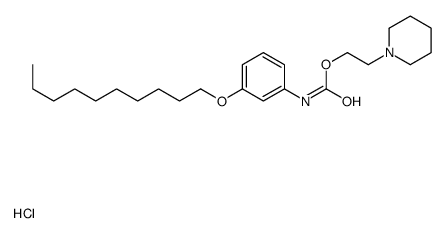 2-piperidin-1-ium-1-ylethyl N-(3-decoxyphenyl)carbamate,chloride结构式