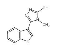 5-(1-苯并噻吩-3-基)-4-甲基-4H-1,2,4-噻唑-3-硫醇结构式