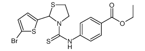 Benzoic acid, 4-[[[2-(5-bromo-2-thienyl)-3-thiazolidinyl]thioxomethyl]amino]-, ethyl ester (9CI) picture