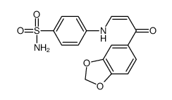 4-[[(Z)-3-(1,3-benzodioxol-5-yl)-3-oxoprop-1-enyl]amino]benzenesulfonamide Structure