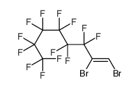 1,2-Dibromo-3,3,4,4,5,5,6,6,7,7,8,8,8-tridecafluorooct-1-ene, 1,2-Dibromo-1-(perfluorohex-1-yl)ethylene Structure