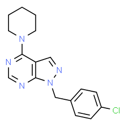 1-(4-Chlorobenzyl)-4-(1-piperidinyl)-1H-pyrazolo[3,4-d]pyrimidine picture