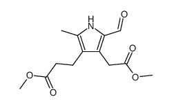 Methyl 5-formyl-4-(methoxycarbonylmethyl)-2-methylpyrrole-3-propanoate结构式