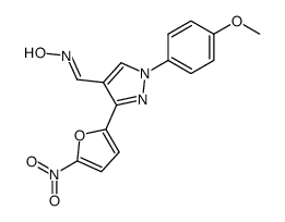 1-(4-methoxy-phenyl)-3-(5-nitro-furan-2-yl)-1H-pyrazole-4-carbaldehyde oxime Structure