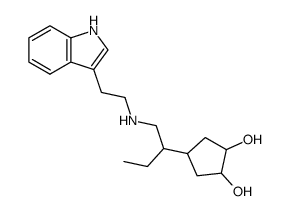 N(b)-<2-(3',4'-Dihydroxy-cyclopentyl)-butyl>-tryptamin结构式