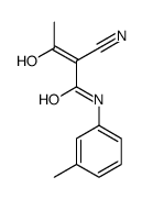 2-cyano-3-hydroxy-N-(3-methylphenyl)but-2-enamide Structure