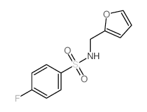 4-fluoro-N-(2-furylmethyl)benzenesulfonamide structure