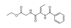 ((Z)-2-Benzoylamino-but-2-enoylamino)-acetic acid ethyl ester Structure