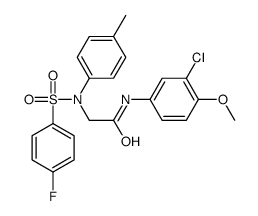 N-(3-chloro-4-methoxyphenyl)-2-(N-(4-fluorophenyl)sulfonyl-4-methylanilino)acetamide Structure