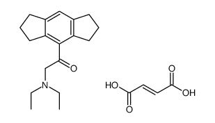 diethyl-[2-(1,2,3,5,6,7-hexahydro-s-indacen-4-yl)-2-oxoethyl]azanium,(Z)-4-hydroxy-4-oxobut-2-enoate Structure