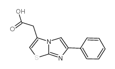 (6-苯基咪唑并[2,1-b][1,3]噻唑-3-基)乙酸结构式