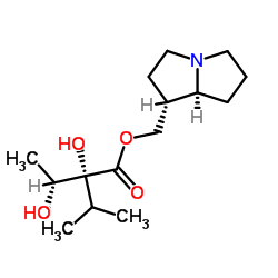 [(1R,8S)-2,3,5,6,7,8-hexahydro-1H-pyrrolizin-1-yl]methyl (2R)-2-hydrox y-2-(1-hydroxyethyl)-3-methyl-butanoate Structure