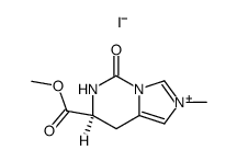 (S)-7-(methoxycarbonyl)-2-methyl-5-oxo-5,6,7,8-tetrahydroimidazo[1,5-c]pyrimidin-2-ium iodide Structure