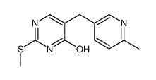 5-[(6-methylpyridin-3-yl)methyl]-2-methylsulfanyl-1H-pyrimidin-6-one Structure