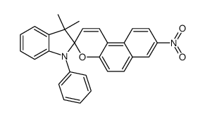 1'-phenyl-3',3'-dimethyl-11-nitrospiro(indoline-2,2'-<2H-1>naphthopyran)结构式