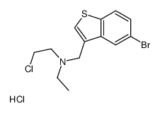 (5-bromo-1-benzothiophen-3-yl)methyl-(2-chloroethyl)-ethylazanium,chloride结构式