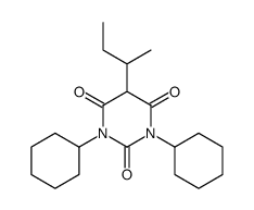 5-sec-Butyl-1,3-dicyclohexyl-2,4,6(1H,3H,5H)-pyrimidinetrione结构式