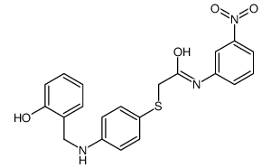 2-((4-[(2-HYDROXYBENZYL)AMINO]PHENYL)SULFANYL)-N-(3-NITROPHENYL)ACETAMIDE Structure