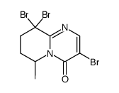 6-methyl-3,9,9-tribromo-6,7,8,9-tetrahydro-4H-pyrido<1,2-a>pyrimidin-4-one Structure