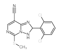 [1,2,4]Triazolo[1,5-c]pyrimidine-8-carbonitrile,2-(2,6-dichlorophenyl)-2,3-dihydro-5-(methylthio)- picture