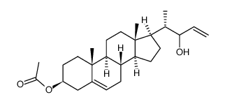 (20S,22R,S)-3β-acetoxychola-5,23-dien-22-ol Structure