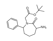 3-amino-7-phenyl-(N-t-butoxycarbonylmethyl)-hexahydroazepin-2-one Structure