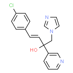 (3E)-4-(4-CHLOROPHENYL)-1-(1H-IMIDAZOL-1-YL)-2-PYRIDIN-3-YLBUT-3-EN-2-OL结构式