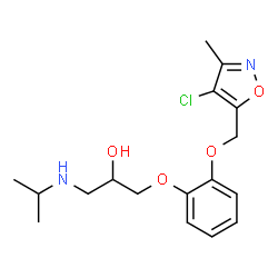 1-[2-[(4-chloro-3-methyl-oxazol-5-yl)methoxy]phenoxy]-3-(propan-2-ylam ino)propan-2-ol结构式