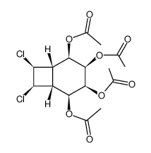 (1SR,2SR,3SR,4RS,5RS,6RS,7SR,8RS)-7,8-dichlorobicyclo[4.2.0]octa-2,3,4,5-tetrayl tetraacetate Structure