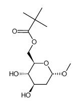 methyl 2-deoxy-6-O-pivaloyl-α-D-arabino-hexopyranoside Structure