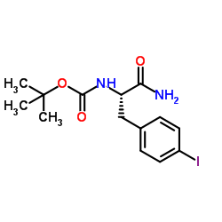 [(1S)-1-carbamoyl-2-(4-iodophenyl)ethyl]carbamic acid tert-butyl ester structure