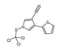 4-thiophen-2-yl-1-(trichloromethylsulfanyl)pyrrole-3-carbonitrile Structure