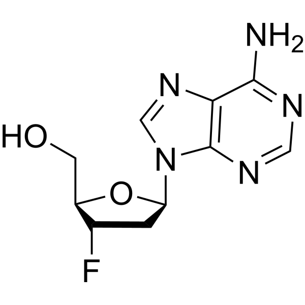 2',3'-Dideoxy-3'-fluoroadenosine结构式