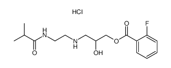 3-[[2-(Isopropylcarbonylamino)]ethyl]amino-2-hydroxypropyl 2-Fluorobenzoate Hydrochloride结构式