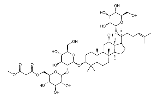 6''-malonylginsenoside-Rd methyl ester结构式