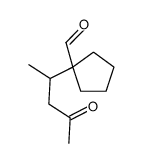 1-(4-oxopentan-2-yl)cyclopentane-1-carbaldehyde Structure