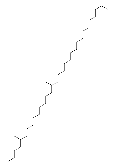 5,15-dimethylhentriacontane结构式