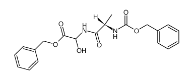 N-carbobenzyloxy-L-alanyl-D,L-2-hydroxyglycine benzyl ester Structure