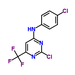 2-Chloro-N-(4-chlorophenyl)-6-(trifluoromethyl)-4-pyrimidinamine Structure